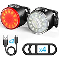 Luces Bicicleta- Luces Delanteras y Traseras Recargables USB Para Bicicleta- Impermeable LED Luz Bicicleta- 6…